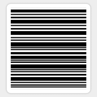 black and white stripe lines Sticker